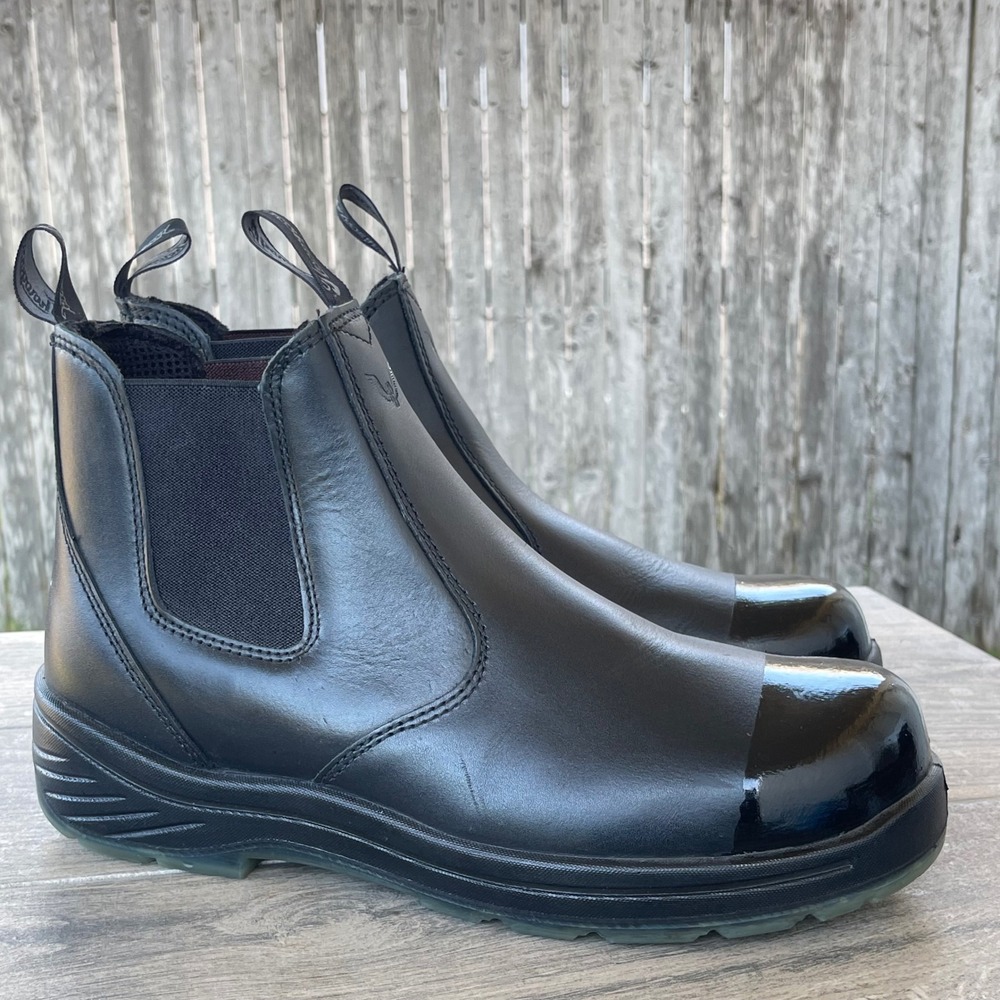 Thorogood Chelsea Work Boots Men 10M Black 804-6134 Composite Safety Toe‎ EH 6"